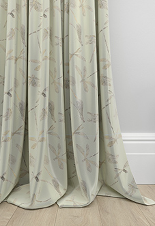 Dragonflies, Soft Green - Made to Measure Curtains